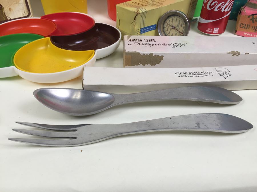 Various Vintage Kitchen Items And Appliances Including New Osterizer Blender And New Universal Can Opener-K [Photo 15]