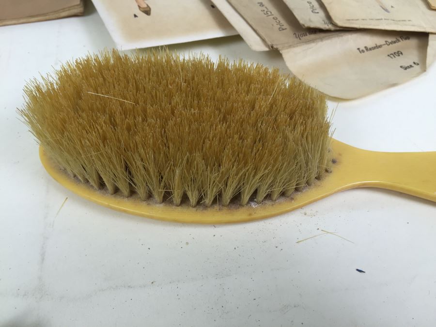 Vintage VOGUE Patterns, Curling Iron, Antique Ivory Brush And Old Spice Bottle [Photo 9]