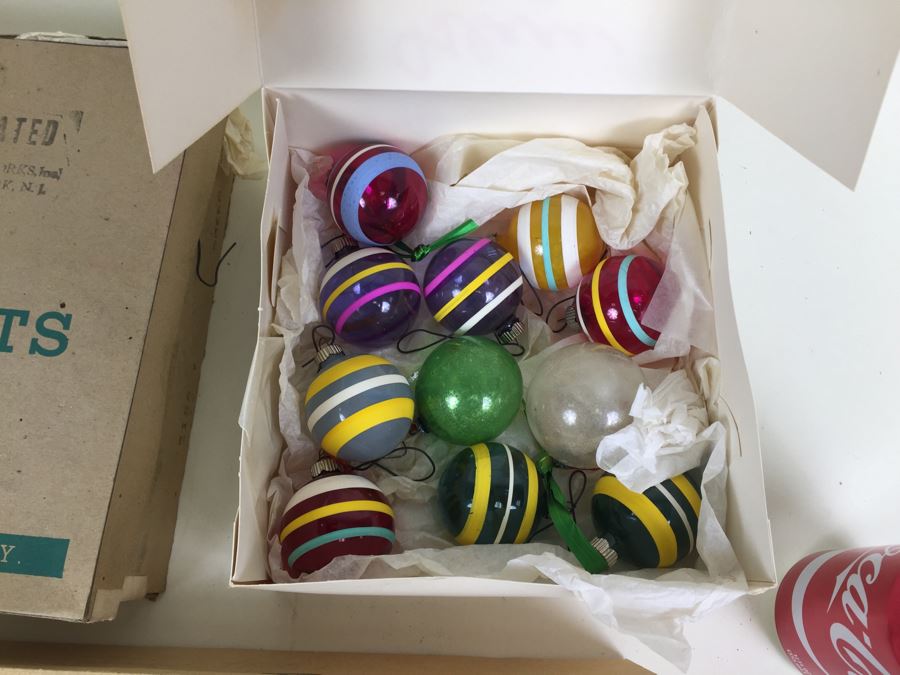 Various Vintage Glass Christmas Ornaments Ever Brite And Corning Glass Ornaments [Photo 3]
