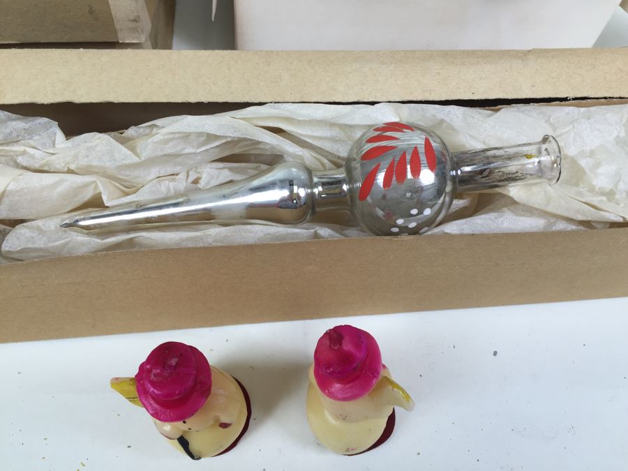 Various Vintage Glass Christmas Ornaments Ever Brite And Corning Glass Ornaments [Photo 7]