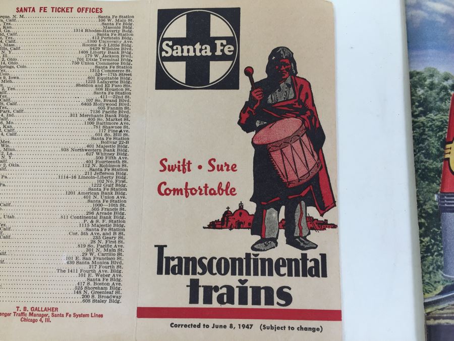1940's Santa Fe Trains Brochures And 1939 Thomas Bros. San Francisco Street Directory And Guide [Photo 4]