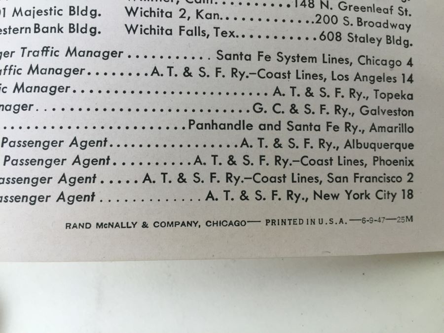 1940's Santa Fe Trains Brochures And 1939 Thomas Bros. San Francisco Street Directory And Guide [Photo 11]