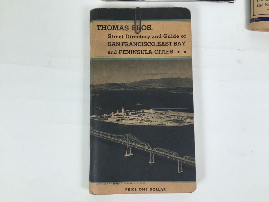 1940's Santa Fe Trains Brochures And 1939 Thomas Bros. San Francisco Street Directory And Guide [Photo 3]