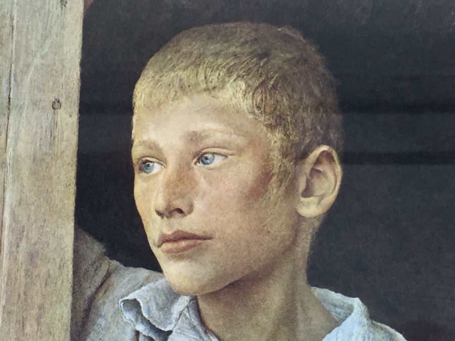 Framed Andrew Wyeth Print Titled Albert's Son From Collection Of Nasjonal Galleriet, Oslo [Photo 6]