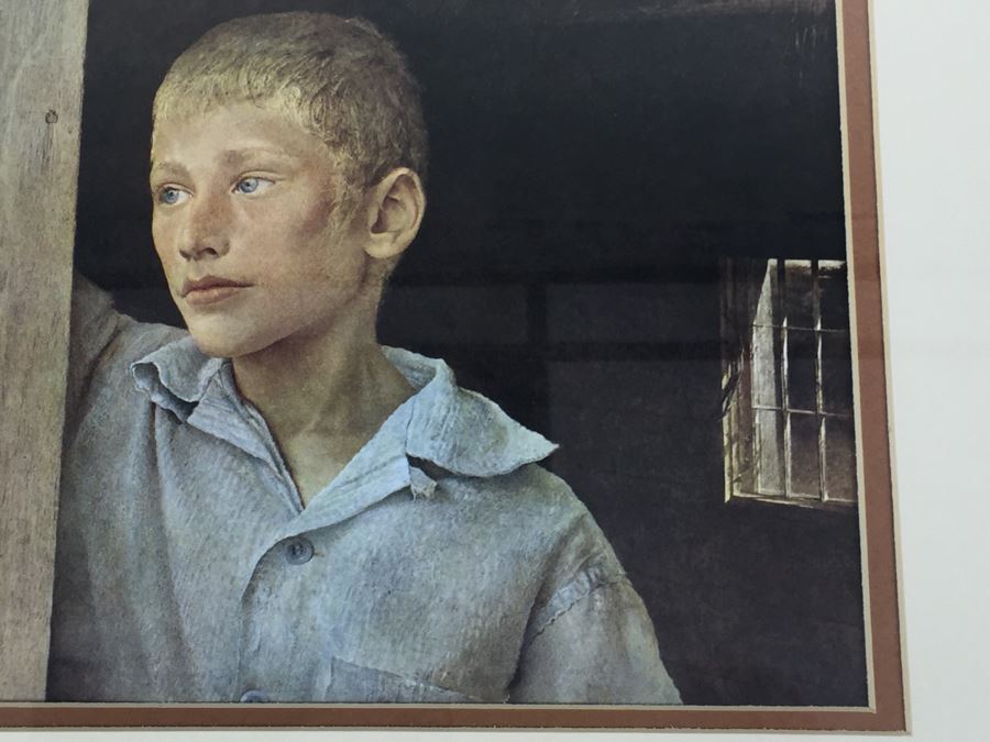Framed Andrew Wyeth Print Titled Albert's Son From Collection Of Nasjonal Galleriet, Oslo [Photo 7]