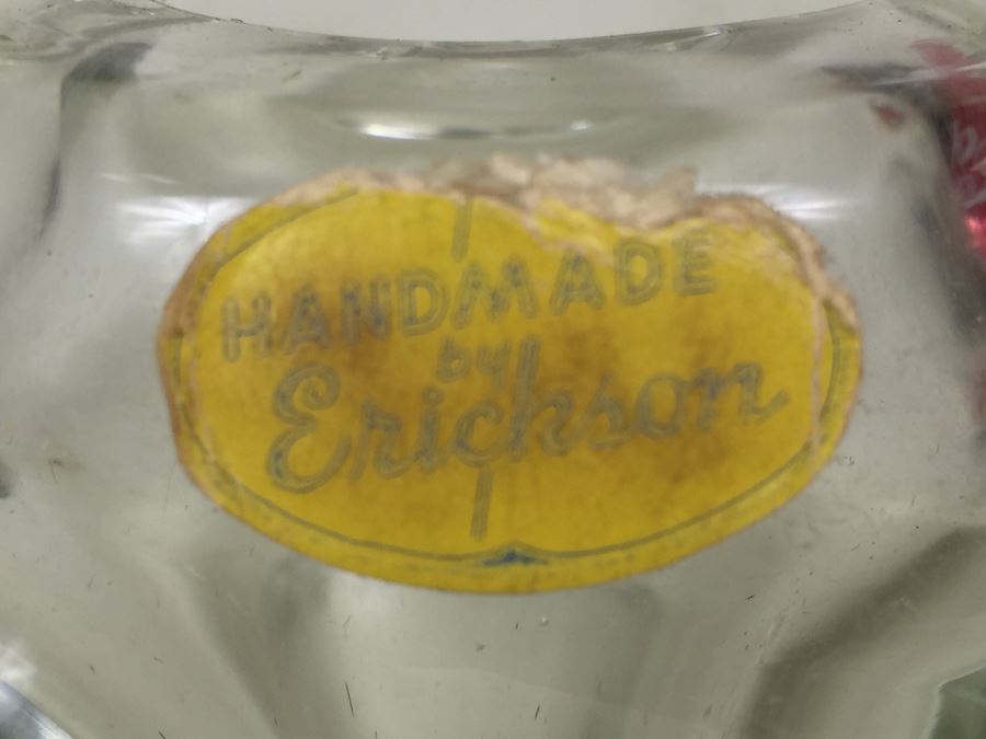 Kastrup-Holmegaard Made In Denmark Signed Glass Vase And Erickson Glass Bowl [Photo 10]