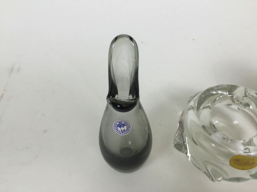 Kastrup-Holmegaard Made In Denmark Signed Glass Vase And Erickson Glass Bowl [Photo 4]