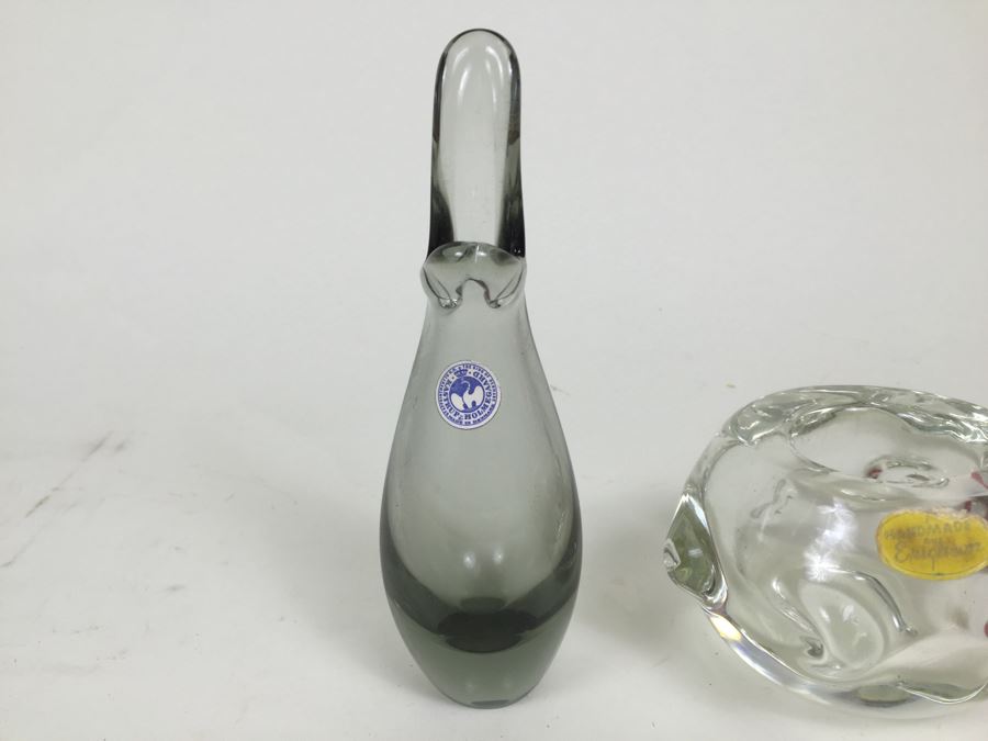 Kastrup-Holmegaard Made In Denmark Signed Glass Vase And Erickson Glass Bowl [Photo 2]
