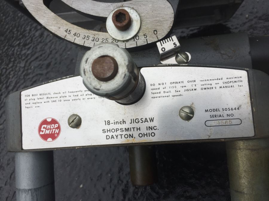 Vintage Shopsmith Mark 5 Woodworking Power Tool System Serial No. 333724 U.S.A. [Photo 20]