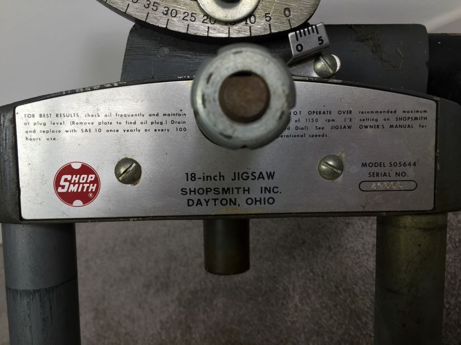 Vintage Shopsmith Mark 5 Woodworking Power Tool System Serial No. 333724 U.S.A. [Photo 38]