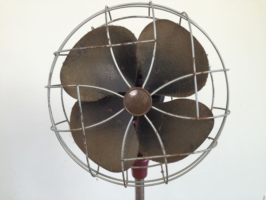 Vintage Industrial Emerson Electric Adjustable Height Pedestal Fan 77646-AM [Photo 7]