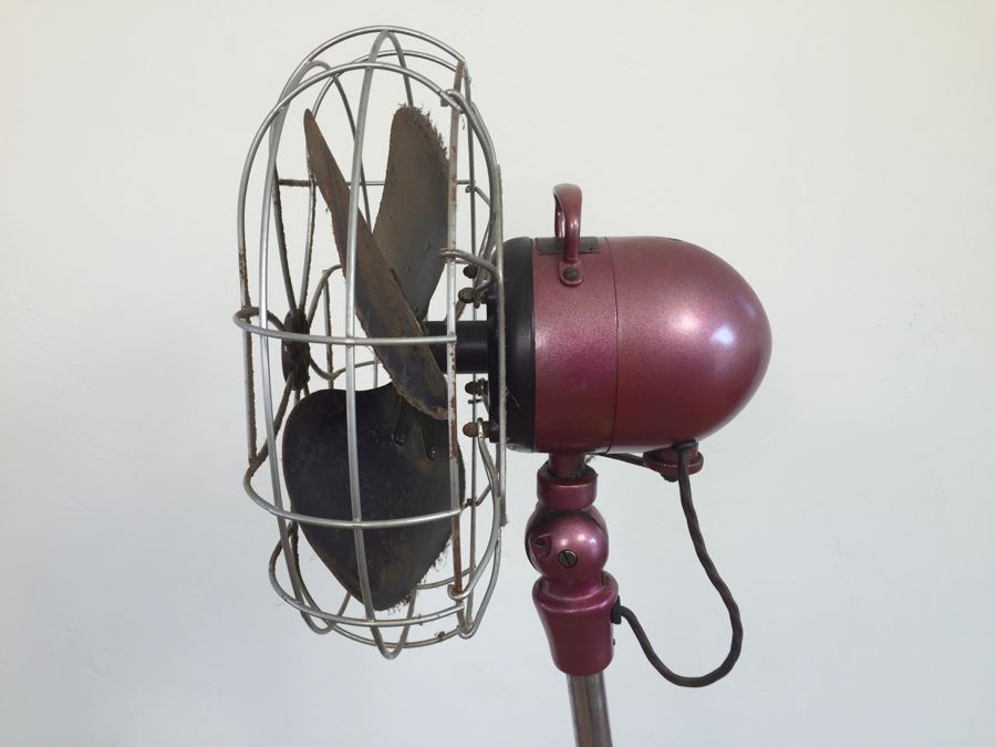 Vintage Industrial Emerson Electric Adjustable Height Pedestal Fan 77646-AM [Photo 10]