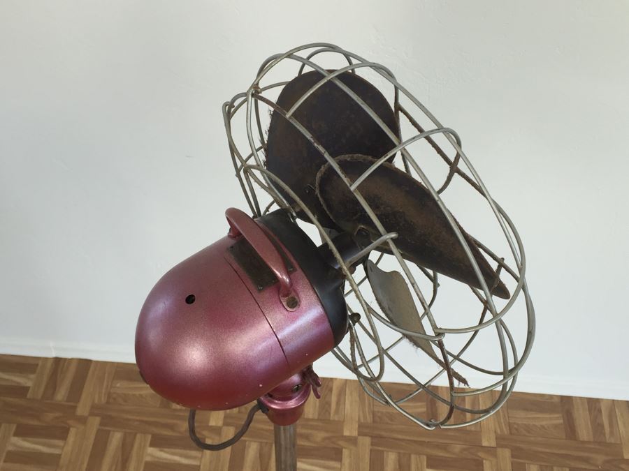 Vintage Industrial Emerson Electric Adjustable Height Pedestal Fan 77646-AM [Photo 21]