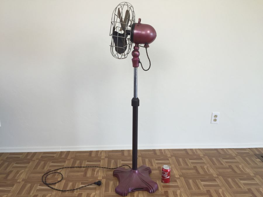 Vintage Industrial Emerson Electric Adjustable Height Pedestal Fan 77646-AM [Photo 9]