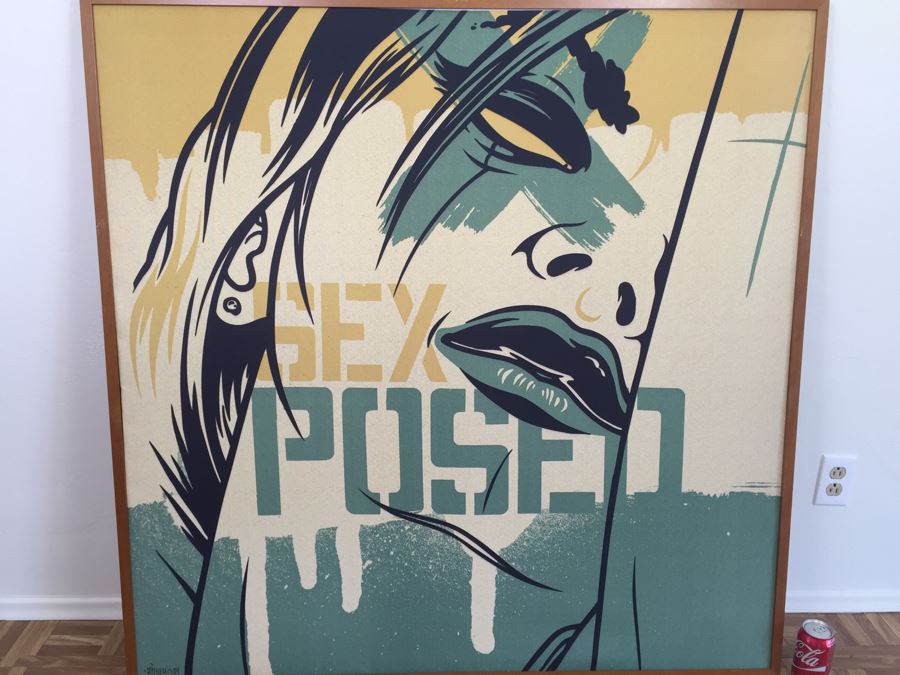 Signed Dave Kinsey One-Of-A-Kind Screen Print 4' x 4' Sex Posed Estimate $850 [Photo 5]