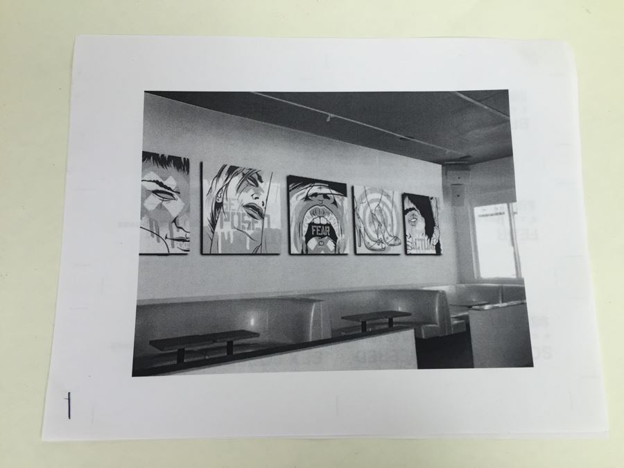 Signed Dave Kinsey One-Of-A-Kind Screen Print 4' x 4' Sex Posed Estimate $850 [Photo 11]