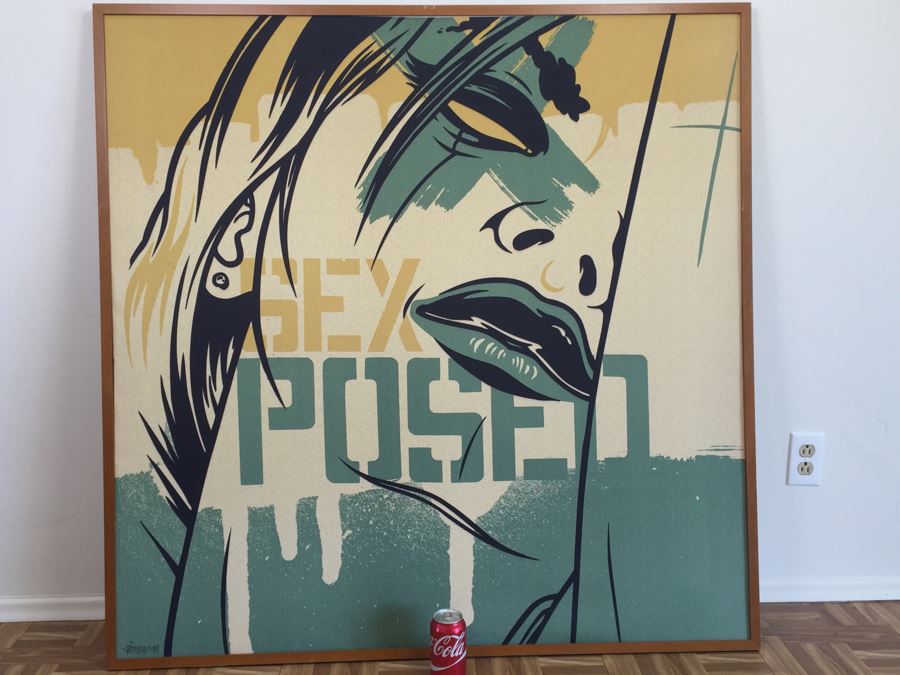 Signed Dave Kinsey One-Of-A-Kind Screen Print 4' x 4' Sex Posed Estimate $850 [Photo 8]