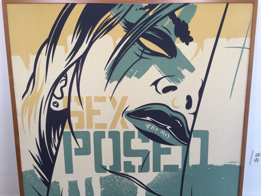 Signed Dave Kinsey One-Of-A-Kind Screen Print 4' x 4' Sex Posed Estimate $850 [Photo 4]