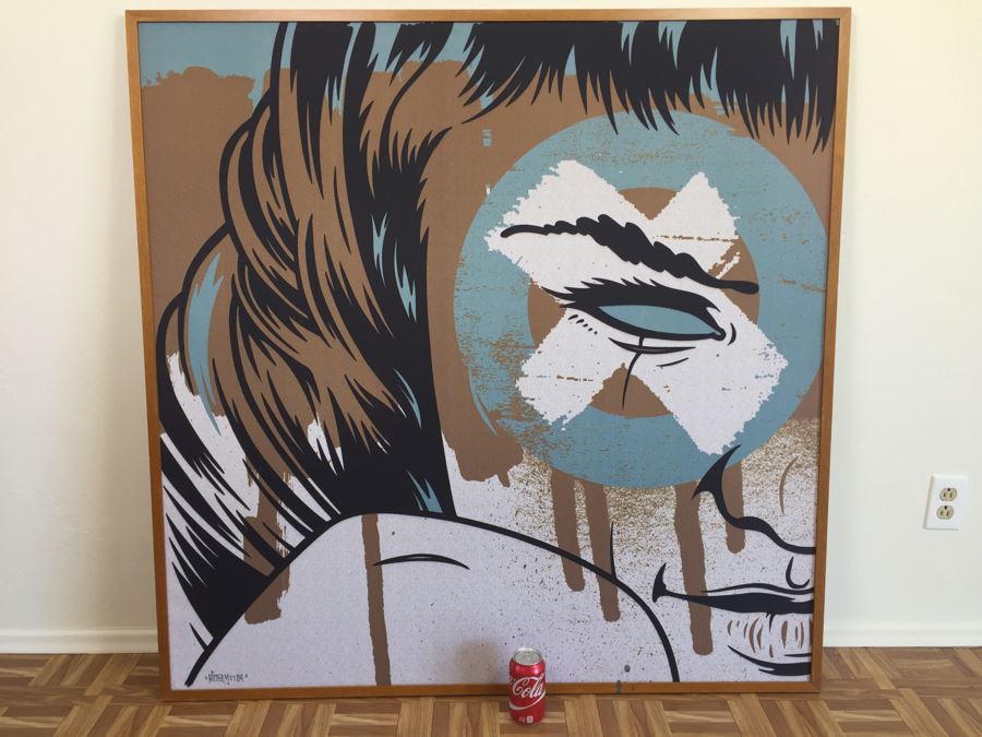 Signed Dave Kinsey One-Of-A-Kind Screen Print 4' x 4' Socially Engineered Estimate $850 [Photo 9]