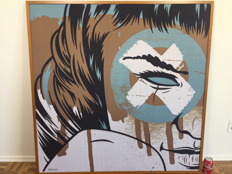 Signed Dave Kinsey One-Of-A-Kind Screen Print 4' x 4' Socially Engineered Estimate $850 [Photo 8]