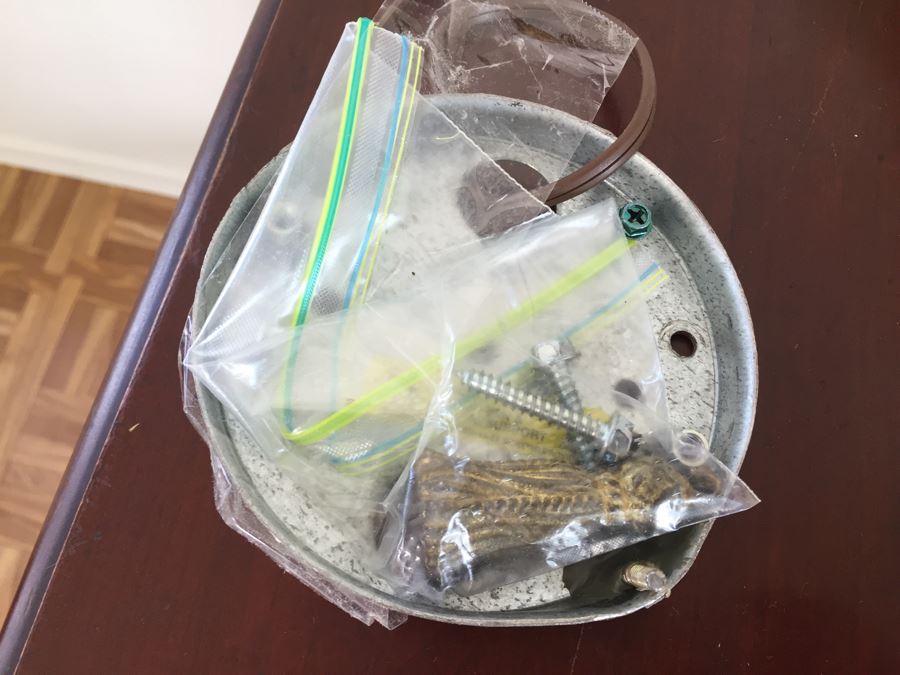 Vintage Hand Painted Glass Light Fixture [Photo 11]