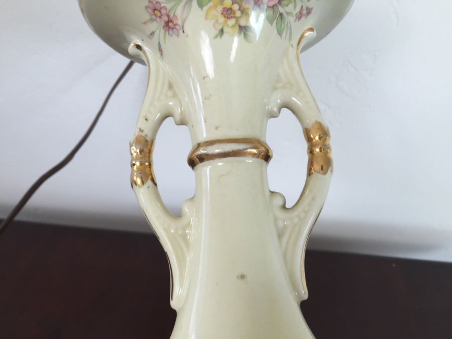 Vintage Hand Painted Glass Light Fixture [Photo 8]
