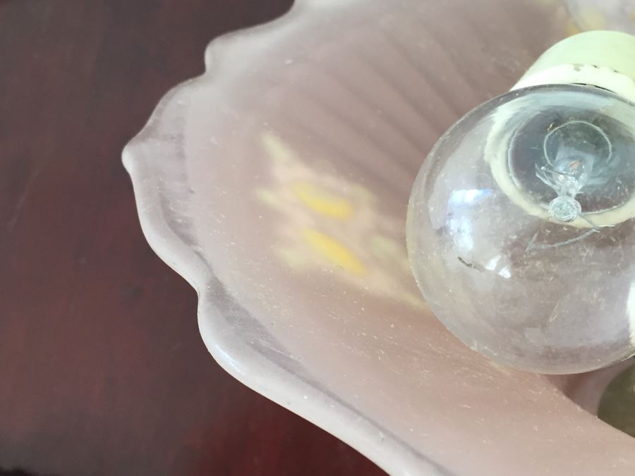 Vintage Hand Painted Glass Light Fixture [Photo 14]