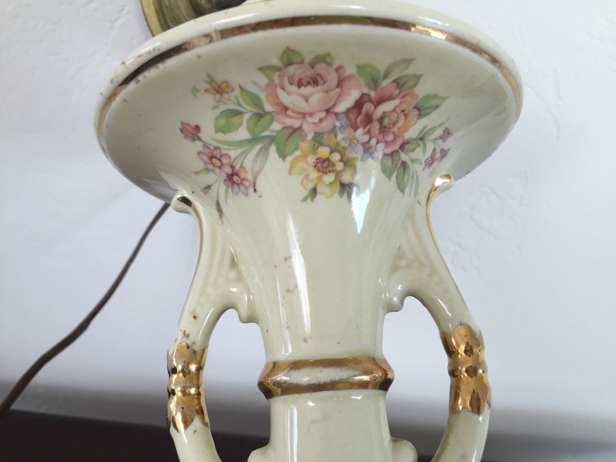 Vintage Hand Painted Glass Light Fixture [Photo 7]