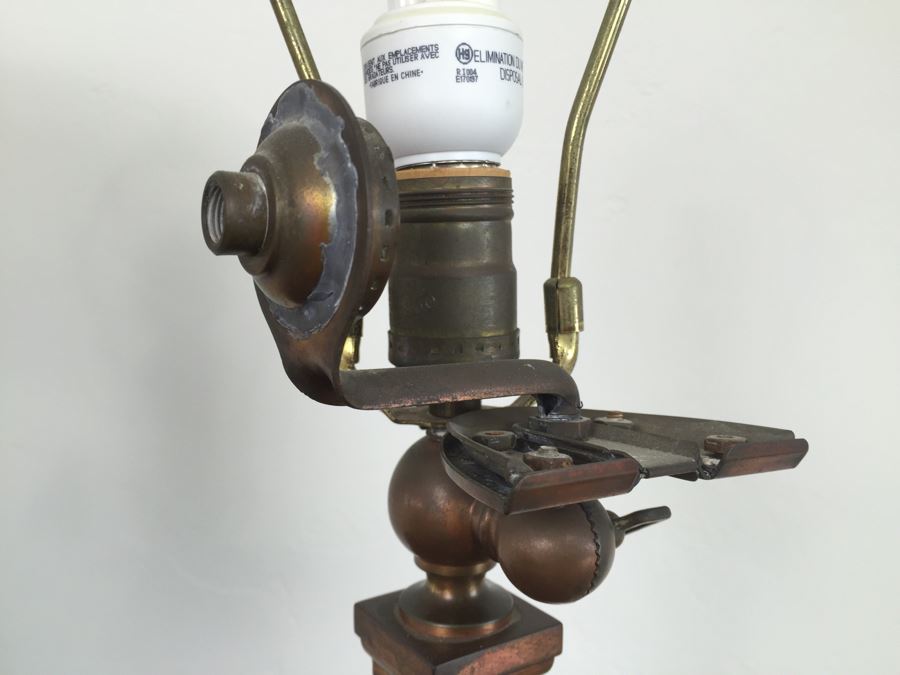 Pair Of Craftsman Table Lamps With Capiz Shades [Photo 2]