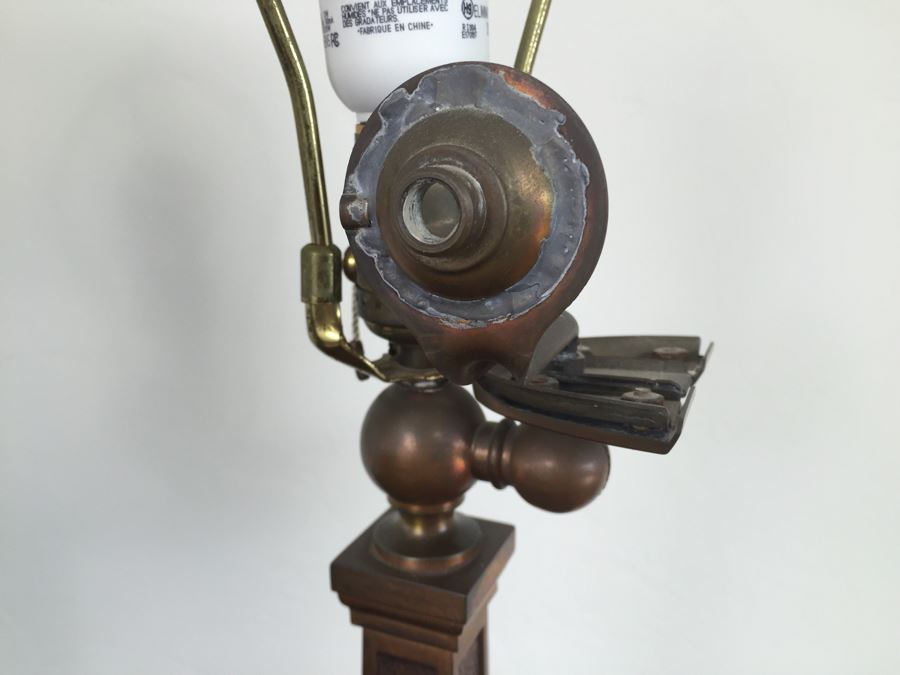 Pair Of Craftsman Table Lamps With Capiz Shades [Photo 12]