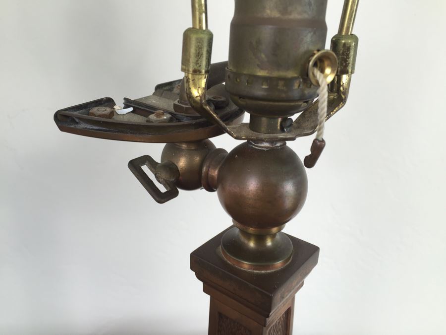 Pair Of Craftsman Table Lamps With Capiz Shades [Photo 14]