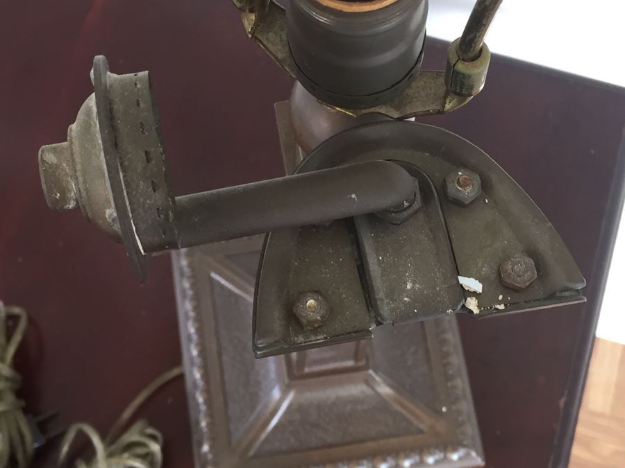 Pair Of Craftsman Table Lamps With Capiz Shades [Photo 10]