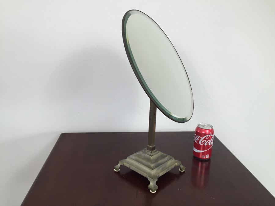 Vintage Adjustable Brass Vanity Table Mirror [Photo 9]