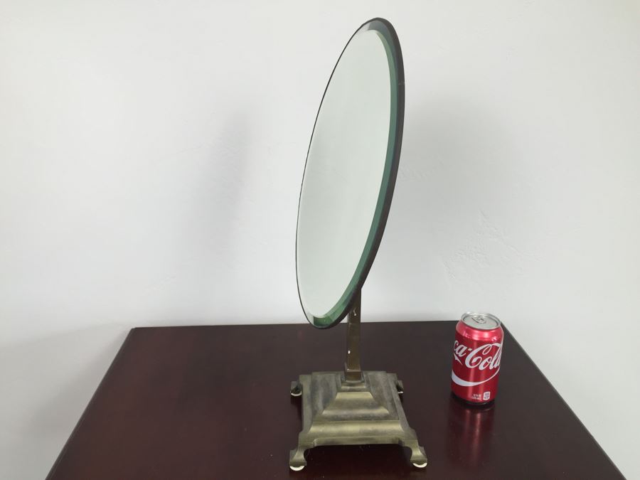 Vintage Adjustable Brass Vanity Table Mirror [Photo 8]