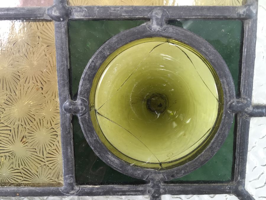 Vintage Framed Stained Art Glass Window [Photo 8]