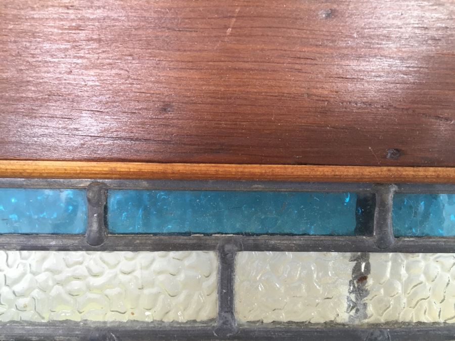 Vintage Framed Stained Art Glass Window [Photo 13]