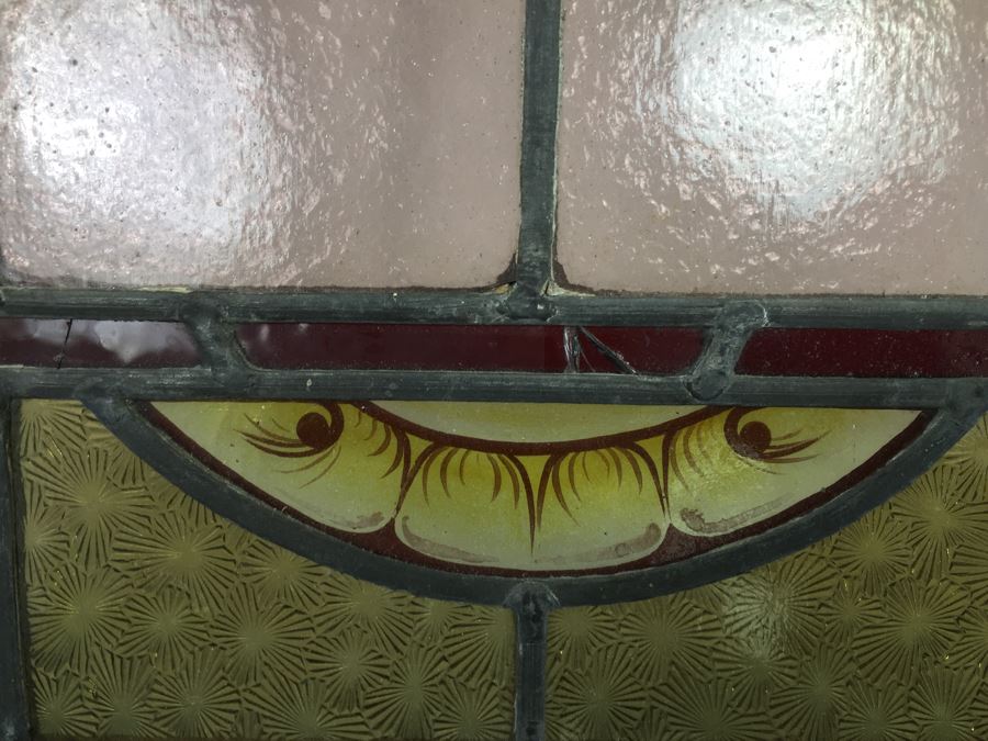 Vintage Framed Stained Art Glass Window [Photo 11]