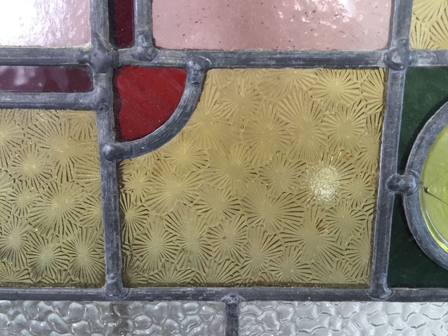 Vintage Framed Stained Art Glass Window [Photo 9]