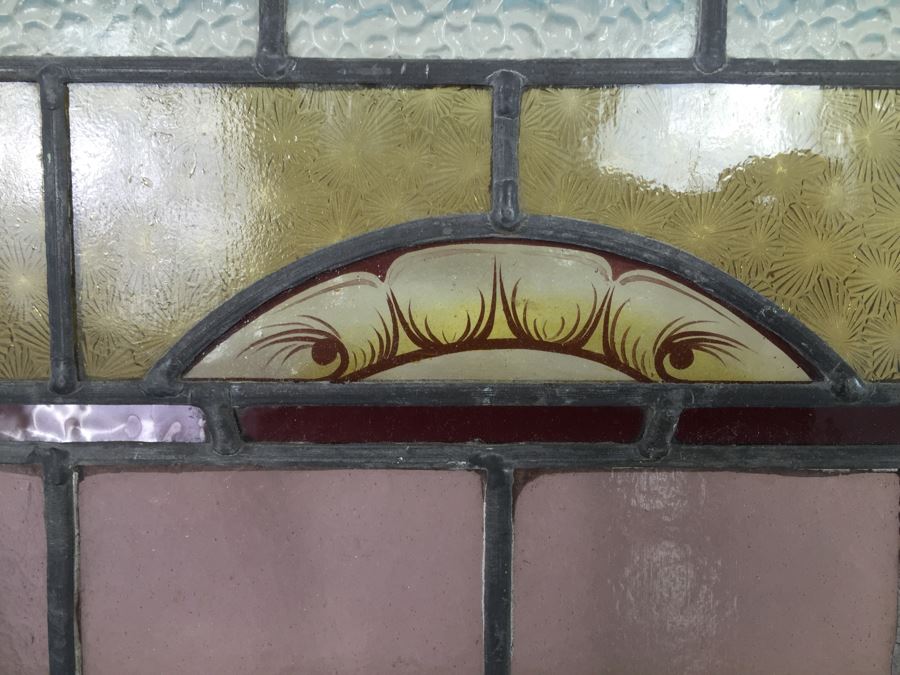 Vintage Framed Stained Art Glass Window [Photo 12]