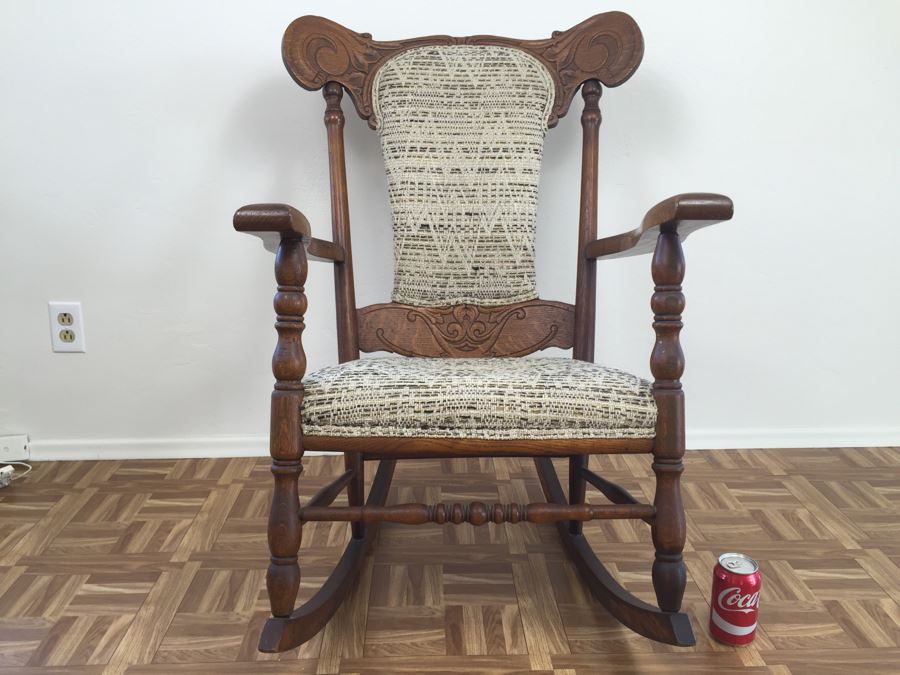 Old Oak Wooden Rocker Chair