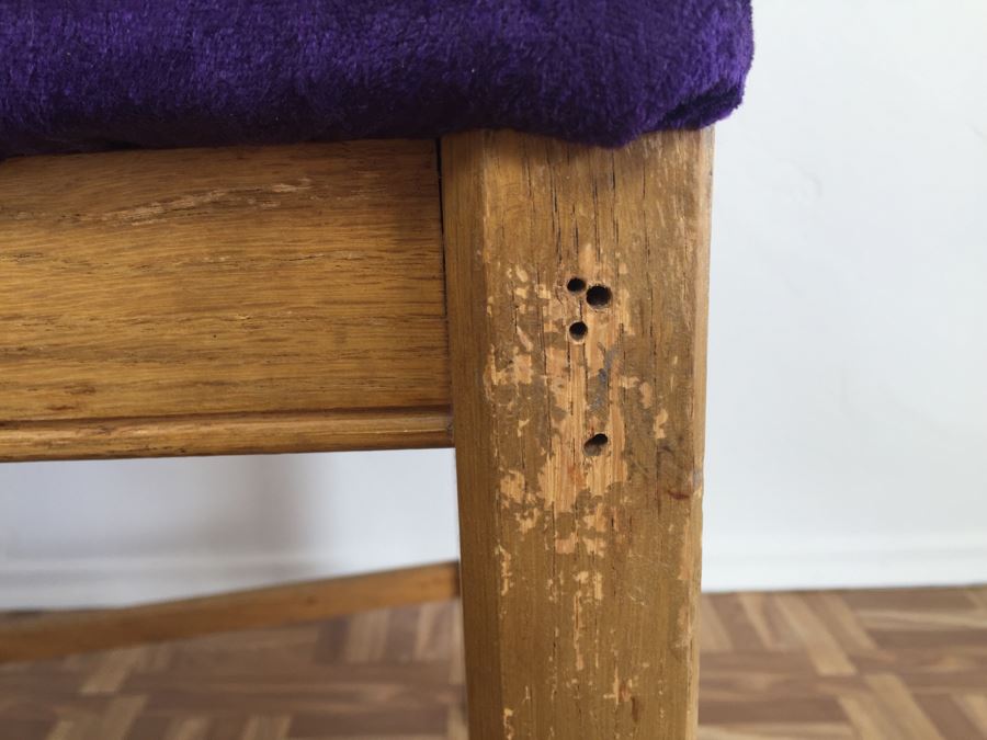 Set Of 3 Oak Curved Back Chairs [Photo 10]