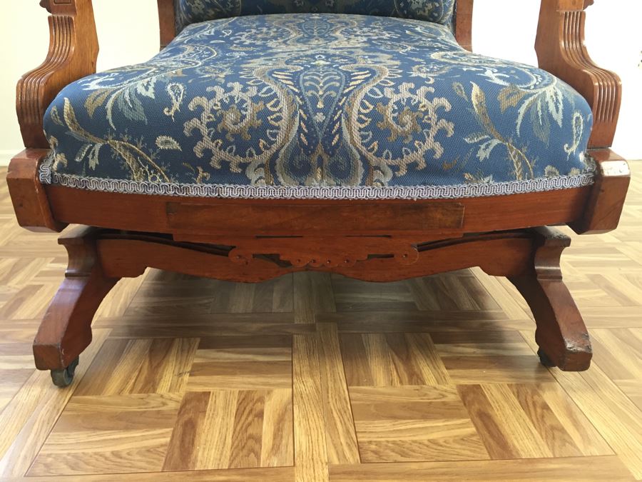 Stunning Eastlake Wooden Platform Rocker Rocking Chair With Detailed Wood Carvings [Photo 30]