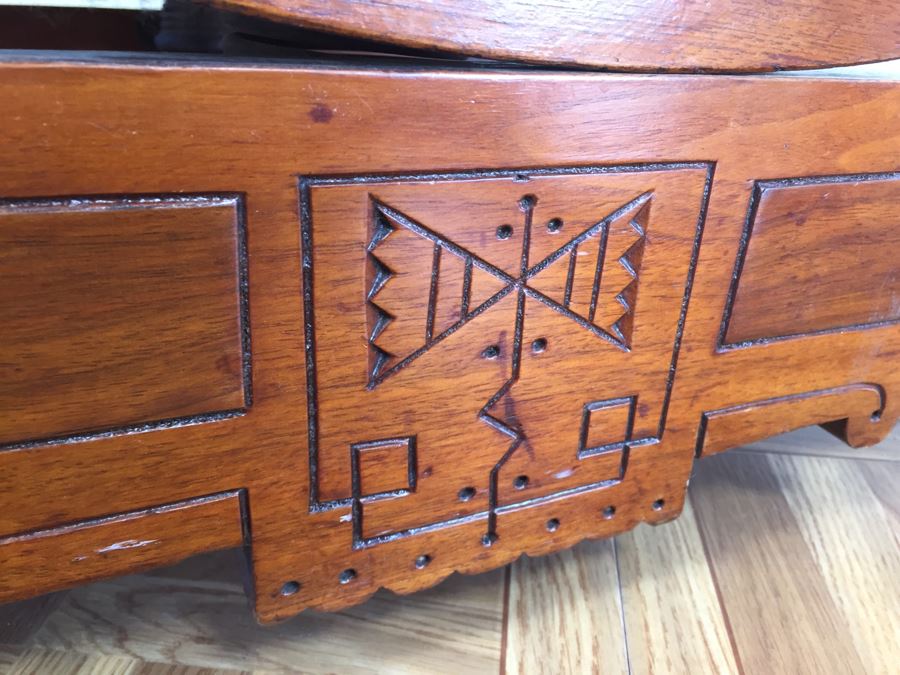 Stunning Eastlake Wooden Platform Rocker Rocking Chair With Detailed Wood Carvings [Photo 4]