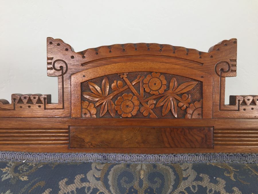 Stunning Eastlake Wooden Platform Rocker Rocking Chair With Detailed Wood Carvings [Photo 3]