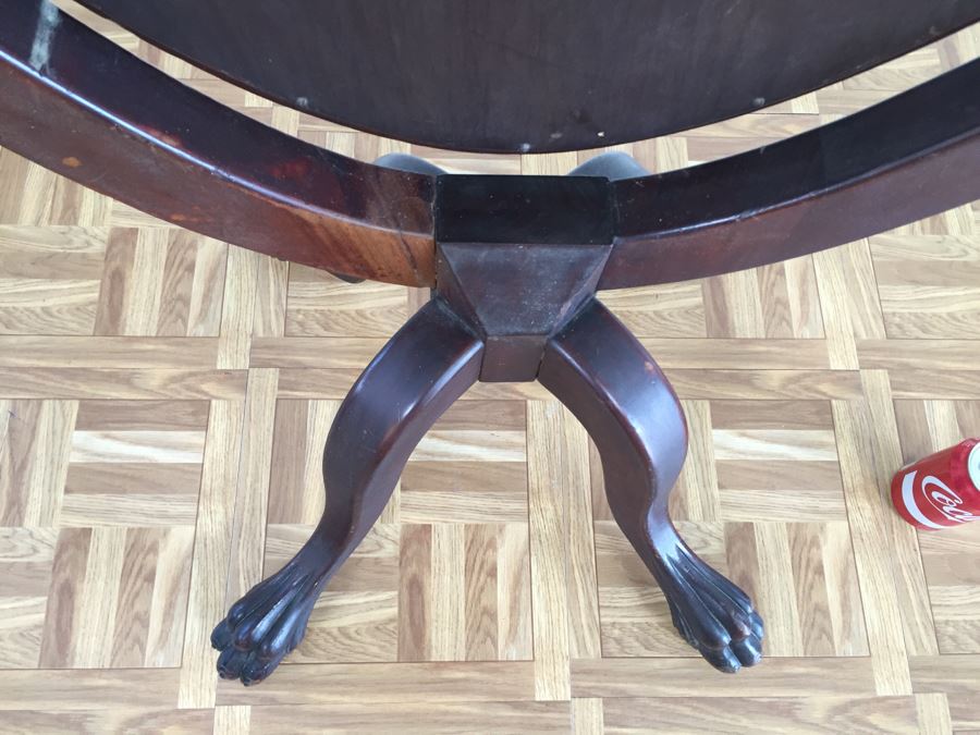 Fabulous Vintage Full Length Adjustable Mirror With Claw Feet On Casters [Photo 18]