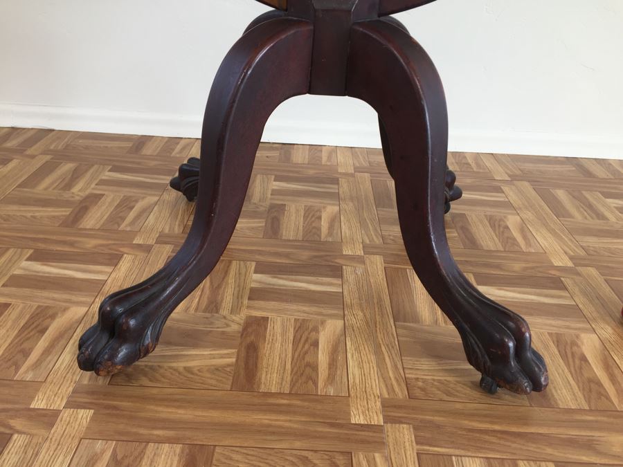 Fabulous Vintage Full Length Adjustable Mirror With Claw Feet On Casters [Photo 20]