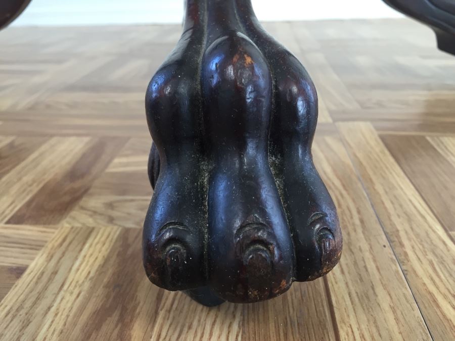 Fabulous Vintage Full Length Adjustable Mirror With Claw Feet On Casters [Photo 6]