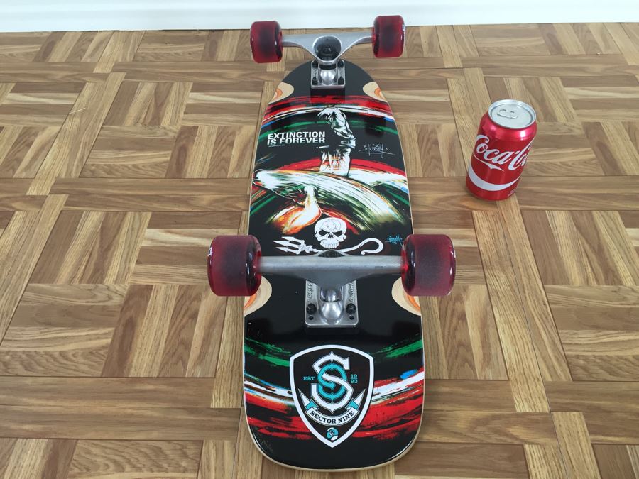 Rare Hand Signed Dave Kinsey Extinction Is Forever Sea Shepherd Anti-Whaling Fundraising Awareness Sector 9 Skateboard [Photo 9]