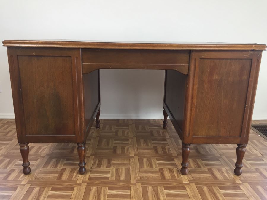 Vintage Solid Wood Desk By Hale Desk Co New York [Photo 22]