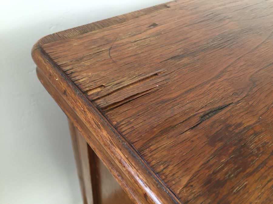 Vintage Solid Wood Desk By Hale Desk Co New York [Photo 21]